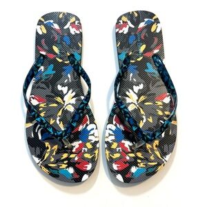 Vera Bradley Splash Floral Thong Flip Flop Sandals Preppy Summer Large 9 10 NWOT